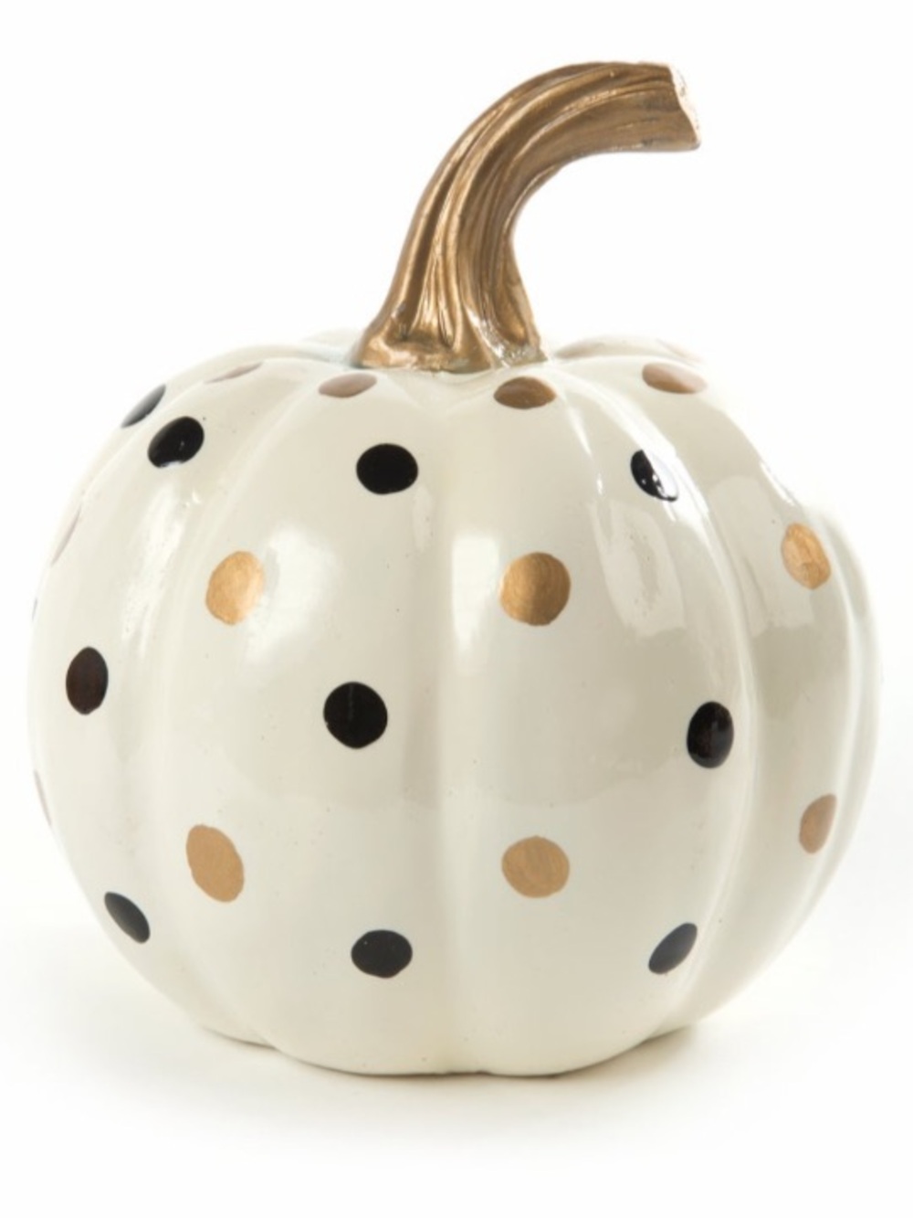Mackenzie-Childs Dotty Pumpkin Ivory. New in Box.